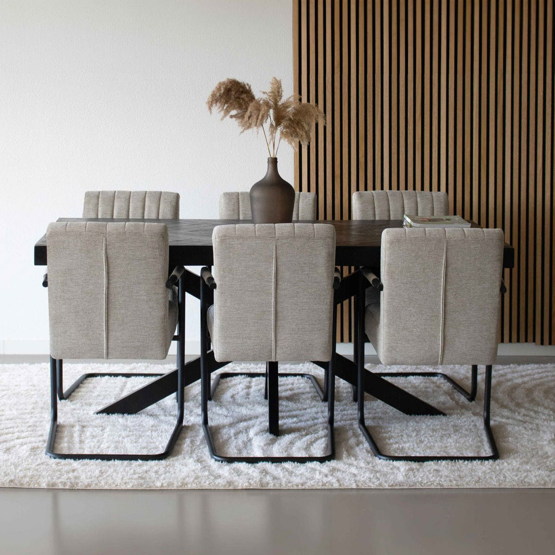 Chaise de bureau en acier gris foncé confort | NOVA - Designix