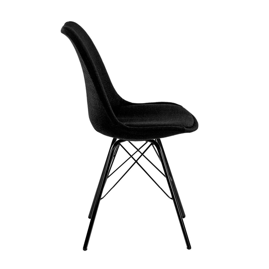 Chaise de bureau Jens textile noir luxueuse | LUMI - Designix