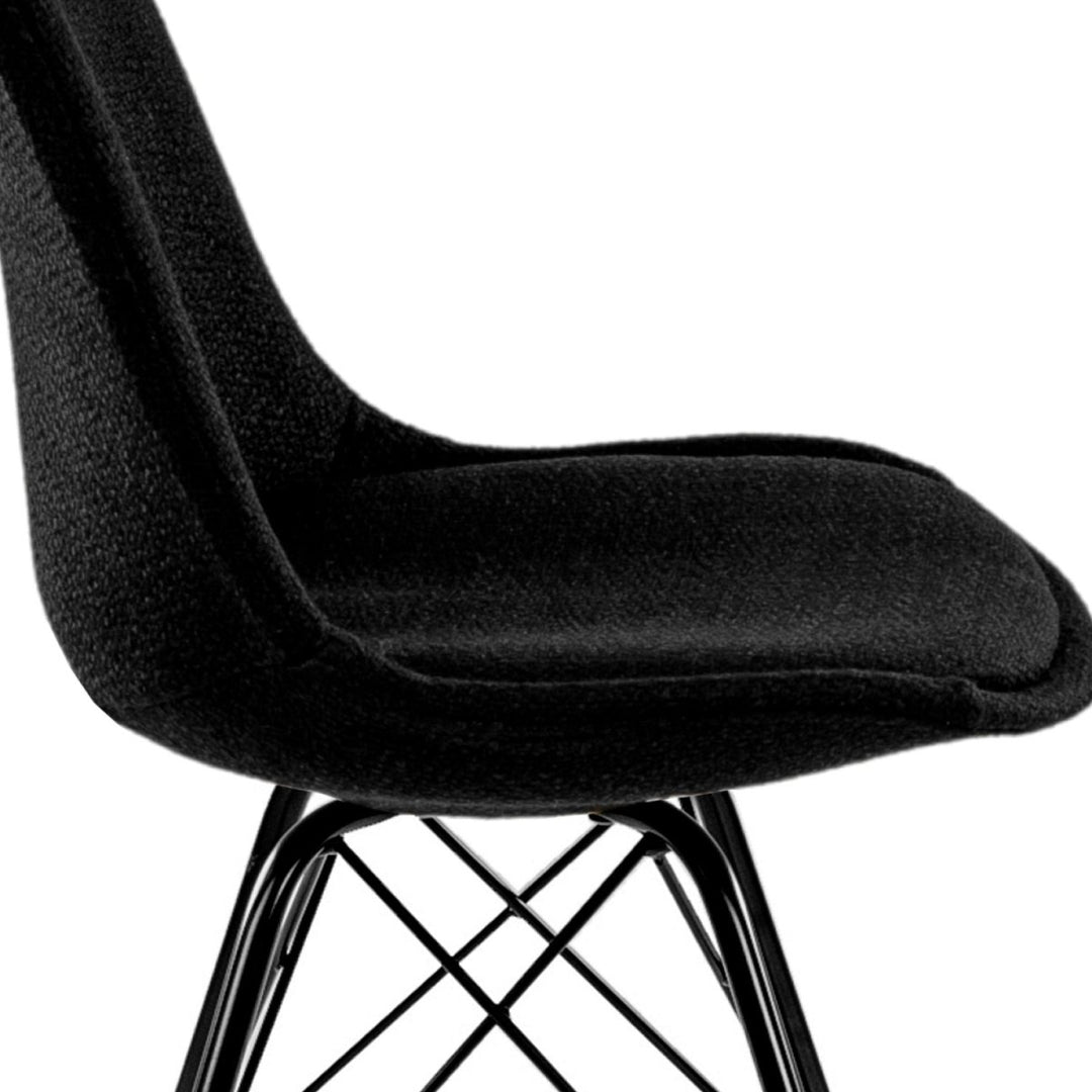 Chaise de bureau Jens textile noir luxueuse | LUMI - Designix