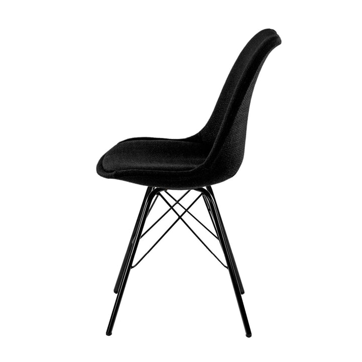 Chaise de bureau Jens textile noir luxueuse | LUMI - Designix