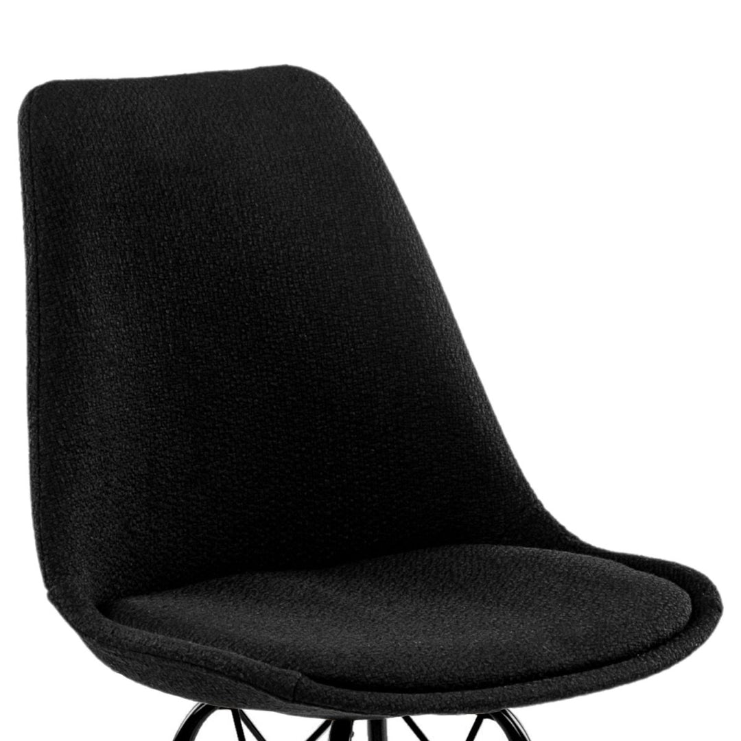 Chaise de bureau Jens textile noir luxueuse | LUMI - Designix