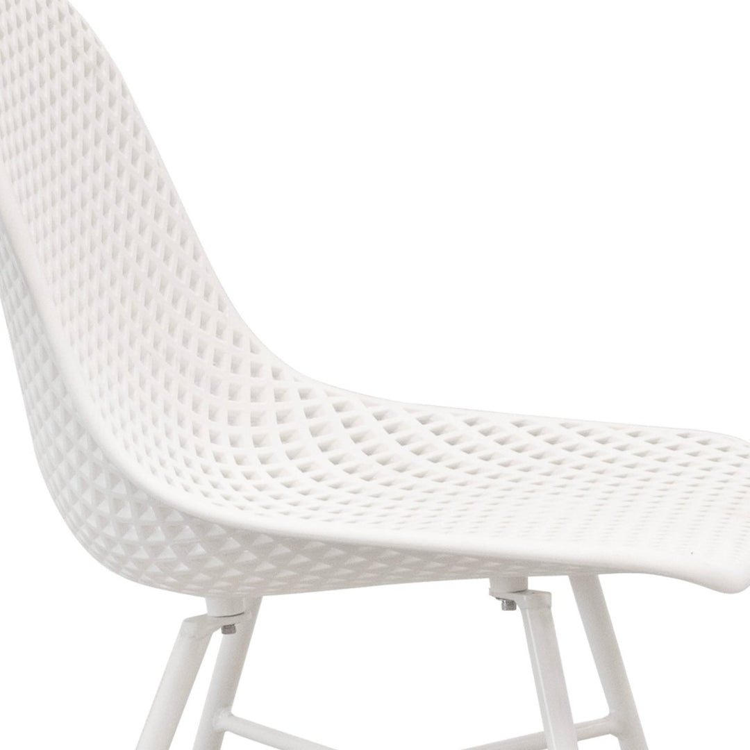 Chaise de Jardin Confort Extérieur Moderne pour Espaces Vert Blanc | LUMI - Designix