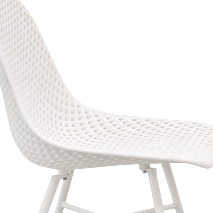 Chaise de Jardin Confort Extérieur Moderne pour Espaces Vert Blanc | LUMI - Designix