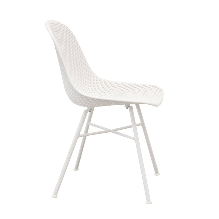 Chaise de Jardin Confort Extérieur Moderne pour Espaces Vert Blanc | LUMI - Designix