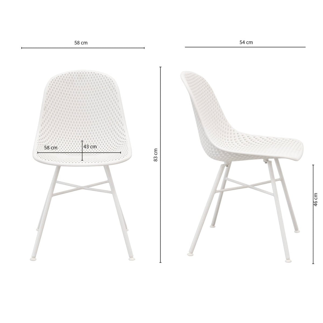 Chaise de Jardin Confort Extérieur Moderne pour Espaces Vert Blanc | LUMI - Designix