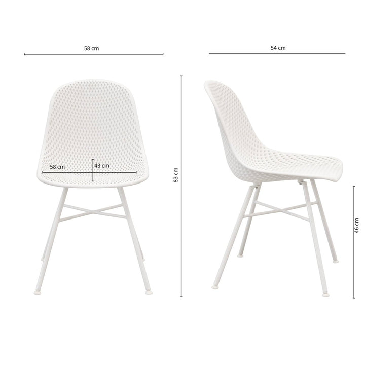 Chaise de Jardin Confort Extérieur Moderne pour Espaces Vert Blanc | LUMI - Designix
