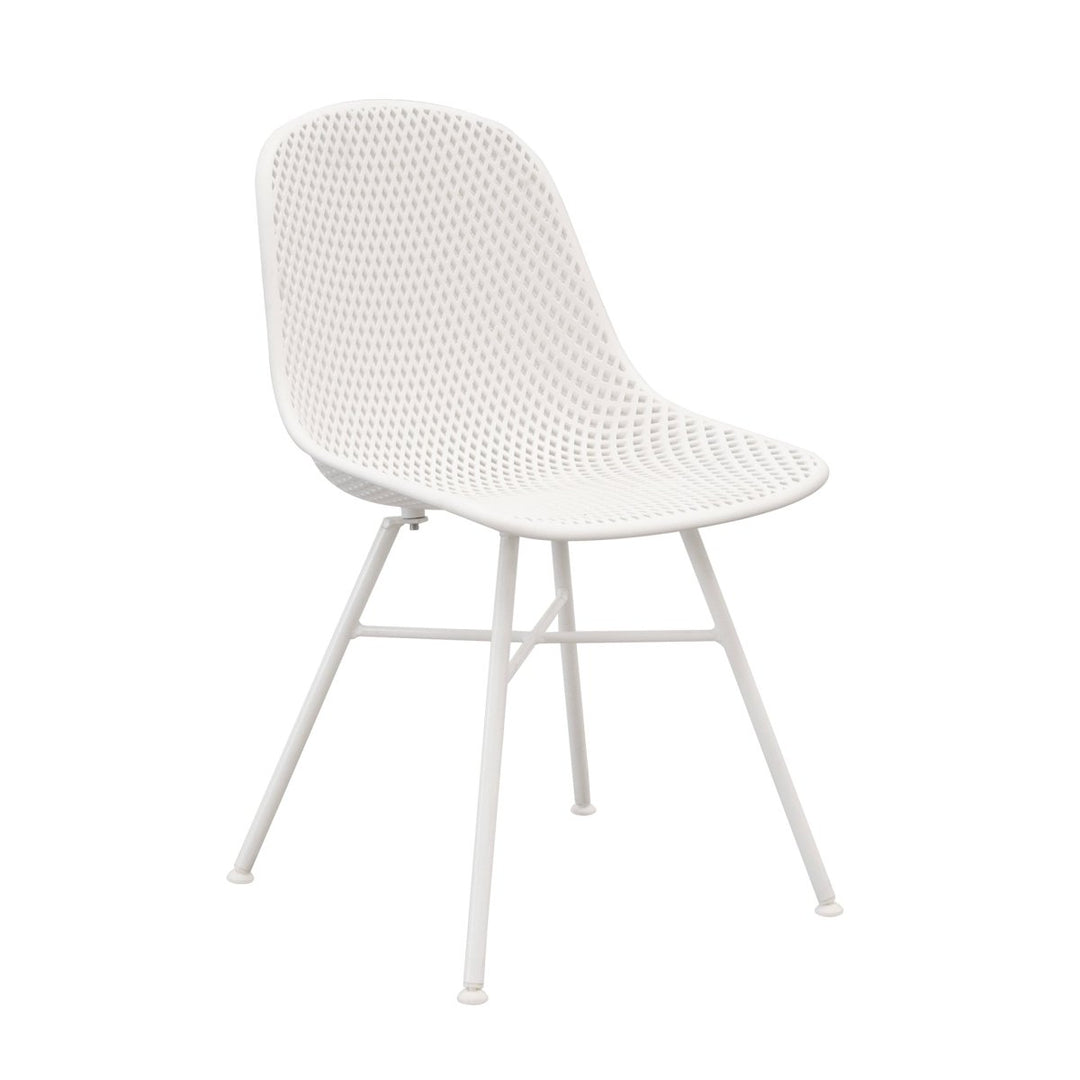 Chaise de Jardin Confort Extérieur Moderne pour Espaces Vert Blanc | LUMI - Designix