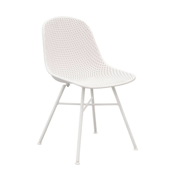 Chaise de Jardin Confort Extérieur Moderne pour Espaces Vert Blanc | LUMI