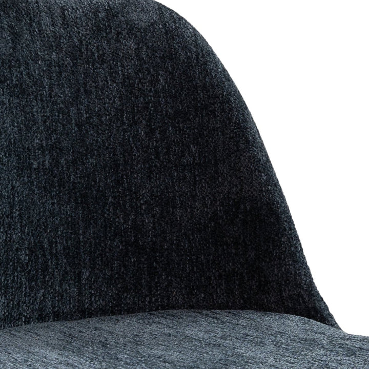 Chaise de salle à manger bleue en tissu texturé | NOVA - Designix