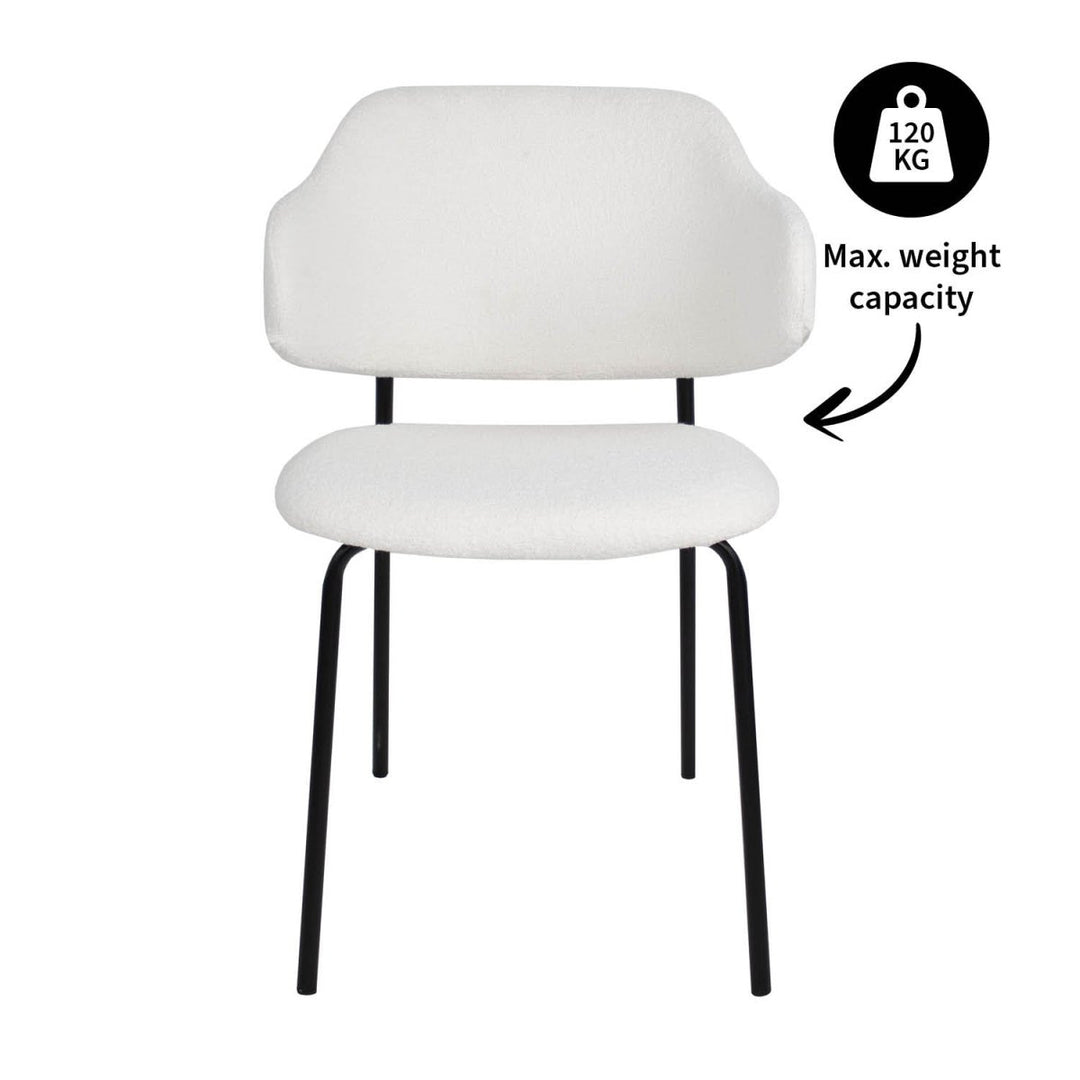 Chaise de Salle à Manger Bouclée Confortable | LUMA - Designix