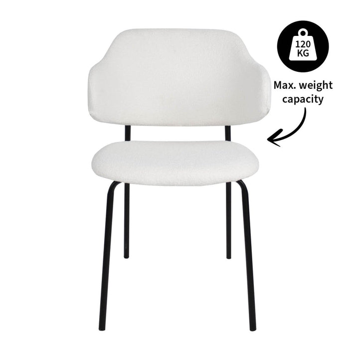 Chaise de Salle à Manger Bouclée Confortable | LUMA - Designix