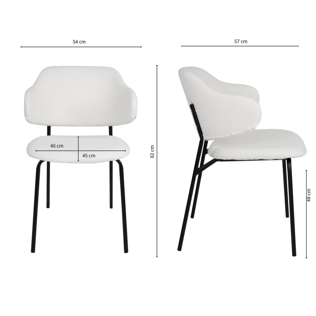 Chaise de Salle à Manger Bouclée Confortable | LUMA - Designix