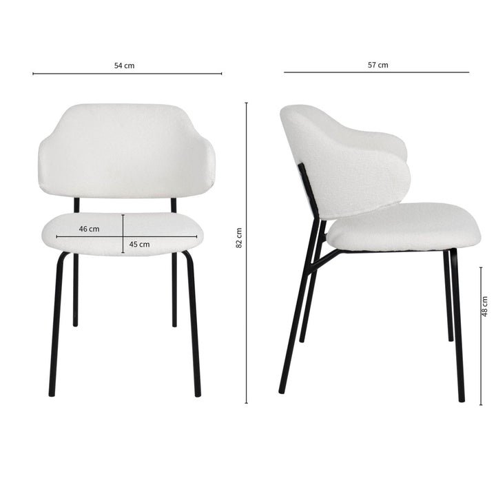 Chaise de Salle à Manger Bouclée Confortable | LUMA - Designix