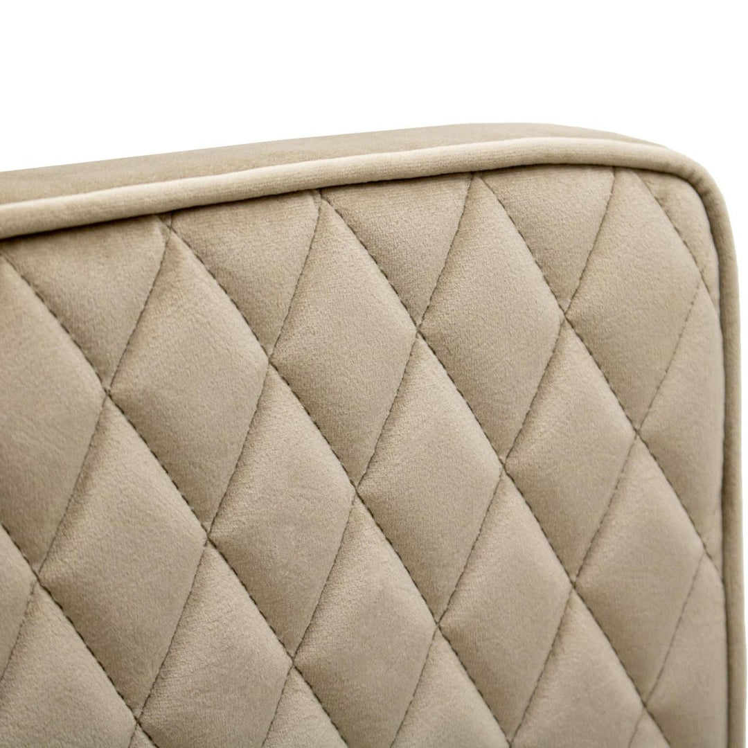 Chaise de Salle À Manger Capitonnée En Velours Avec Piètement Métallique | NOVA - Designix