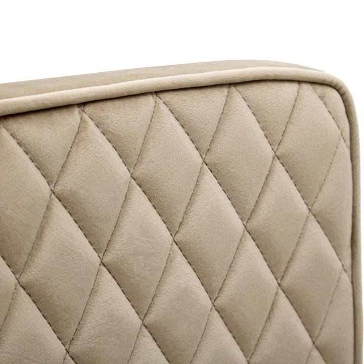 Chaise de Salle À Manger Capitonnée En Velours Avec Piètement Métallique | NOVA - Designix