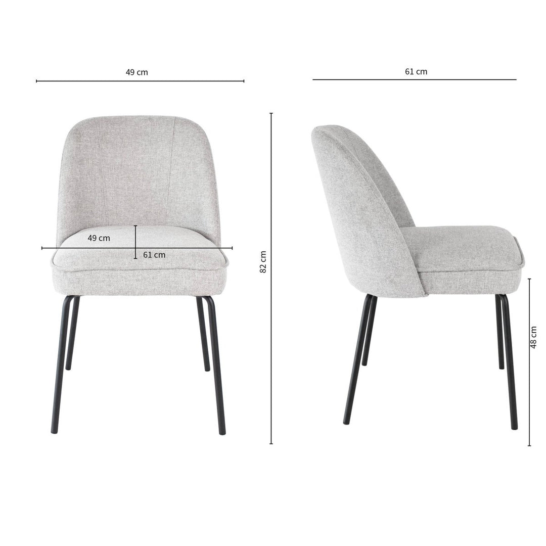 Chaise de Salle à Manger Confort Moderne Tissée | LUXA - Designix
