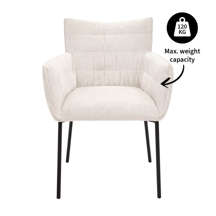 Chaise de salle à manger contemporaine en Chenille | LYRA - Designix