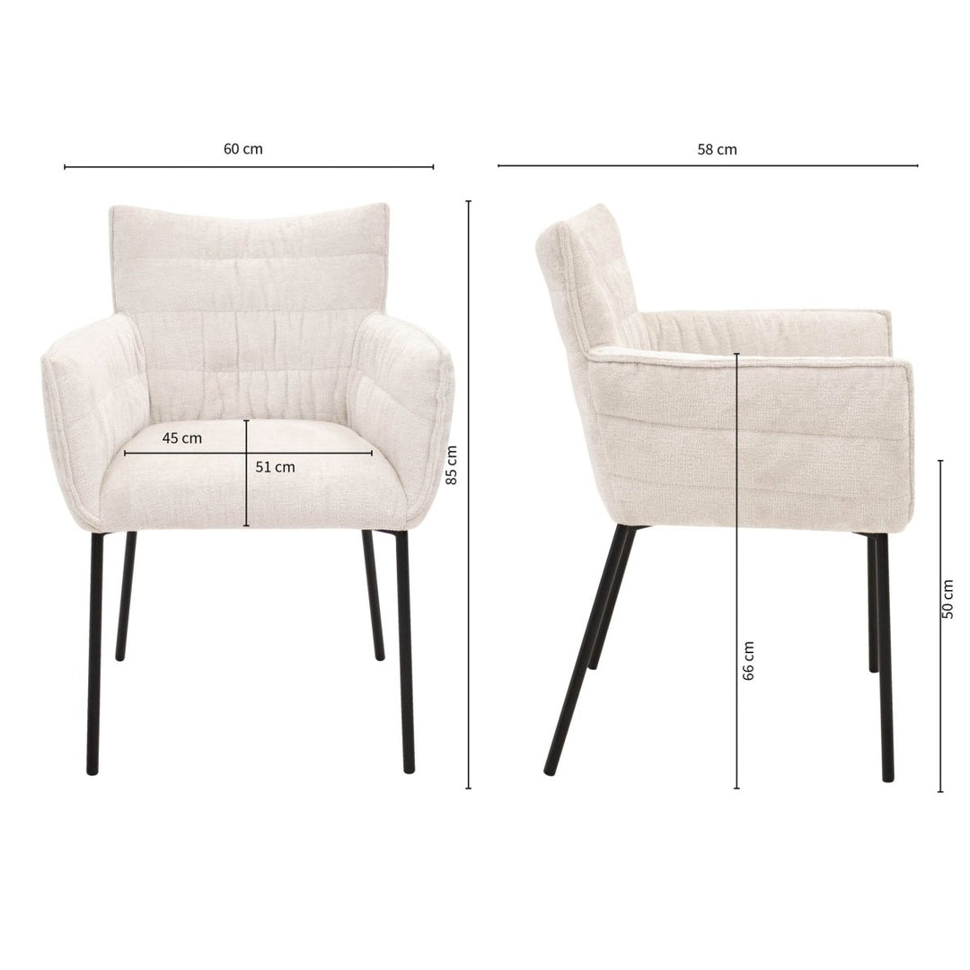 Chaise de salle à manger contemporaine en Chenille | LYRA - Designix