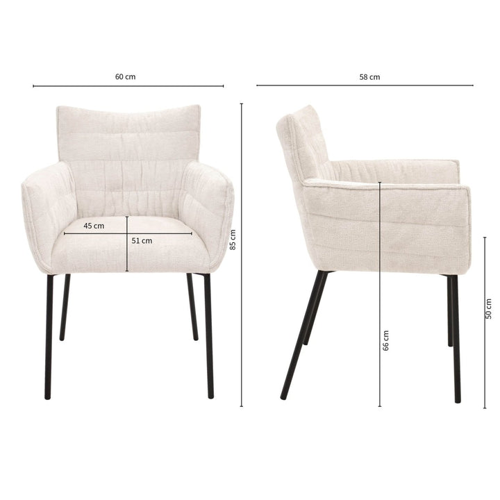 Chaise de salle à manger contemporaine en Chenille | LYRA - Designix