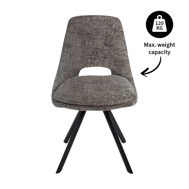 Chaise De Salle À Manger Contemporaine Gris Foncé | NYLE - Designix