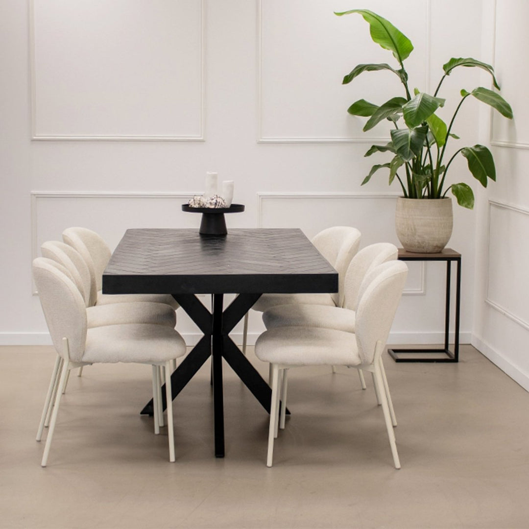 Chaise De Salle À Manger Contemporaine Gris/Beige | ZEVO - Designix