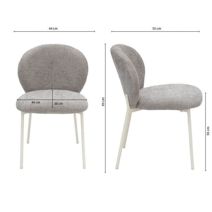 Chaise De Salle À Manger Contemporaine Gris/Beige | ZEVO - Designix