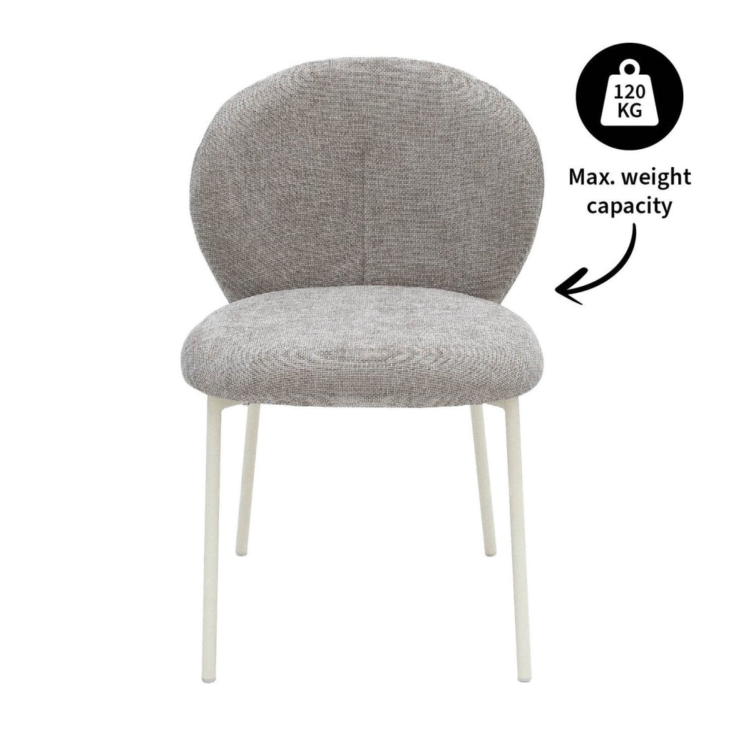 Chaise De Salle À Manger Contemporaine Gris/Beige | ZEVO - Designix