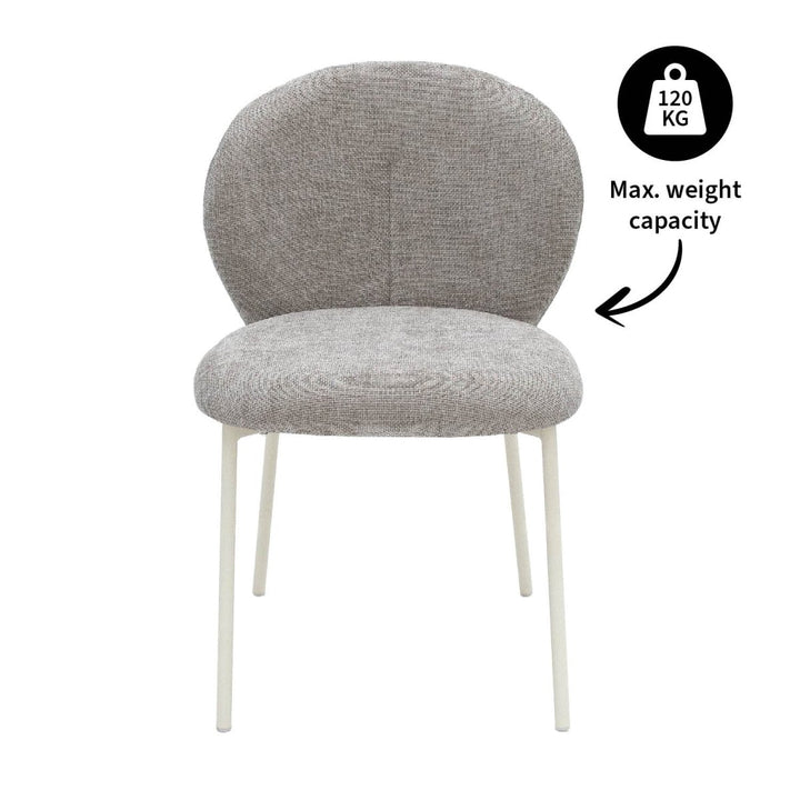 Chaise De Salle À Manger Contemporaine Gris/Beige | ZEVO - Designix