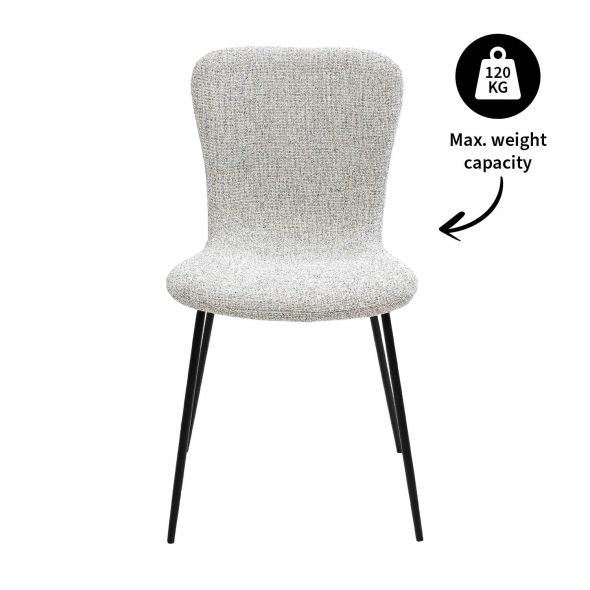 Chaise de salle à manger Crème Texturée Premium | NOVA - Designix