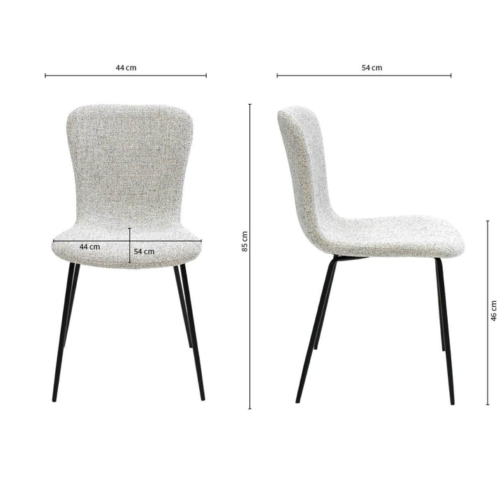 Chaise de salle à manger Crème Texturée Premium | NOVA - Designix