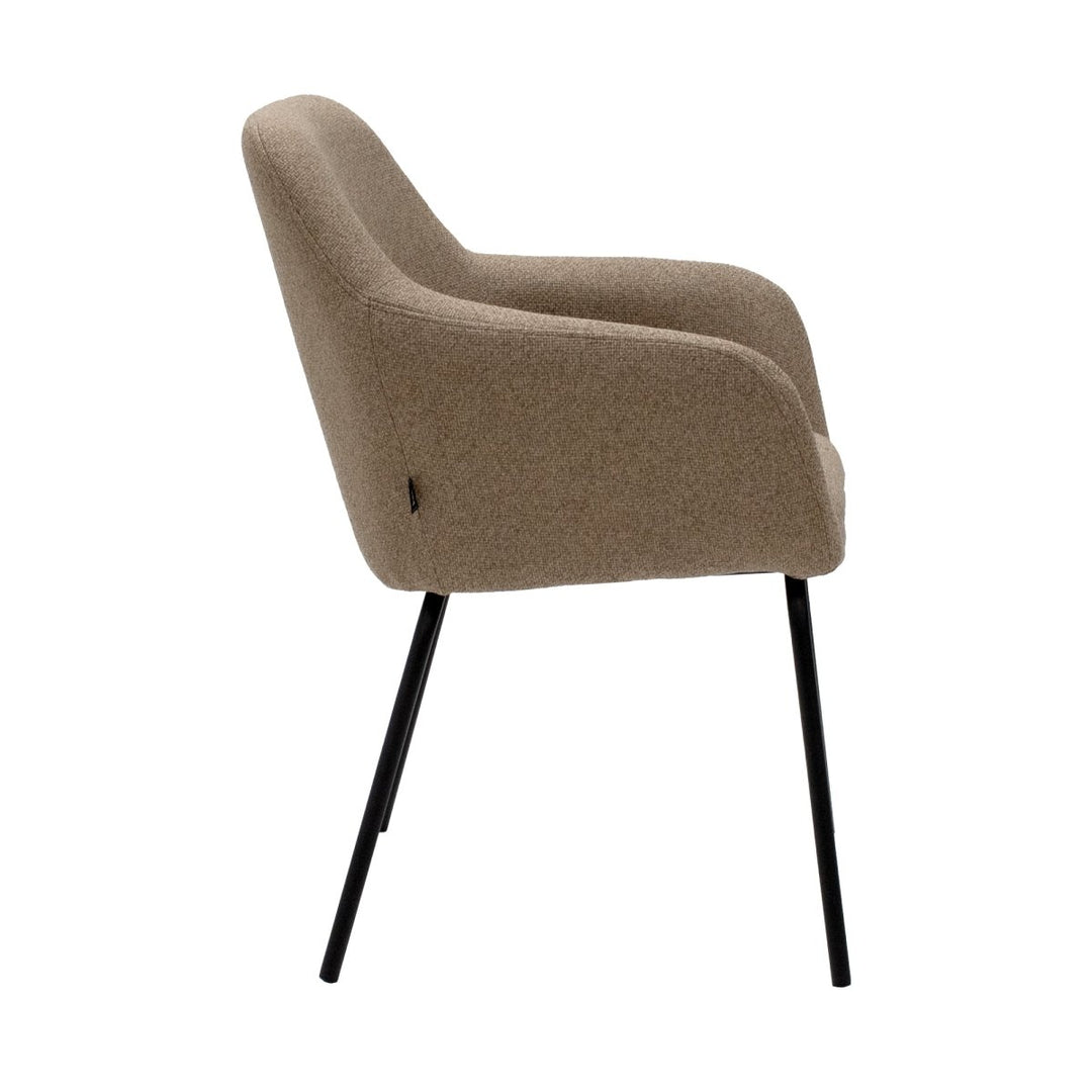 Chaise de Salle À Manger Daan Beige Confort Moderne Tissu Texturé | LUMA - Designix