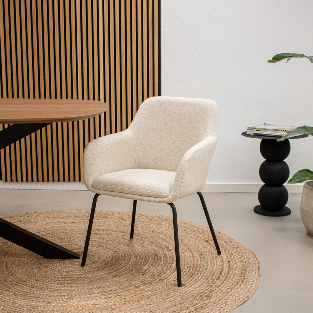 Chaise de Salle à Manger Design et Confort avec Tissu Texturé | NOVA - Designix