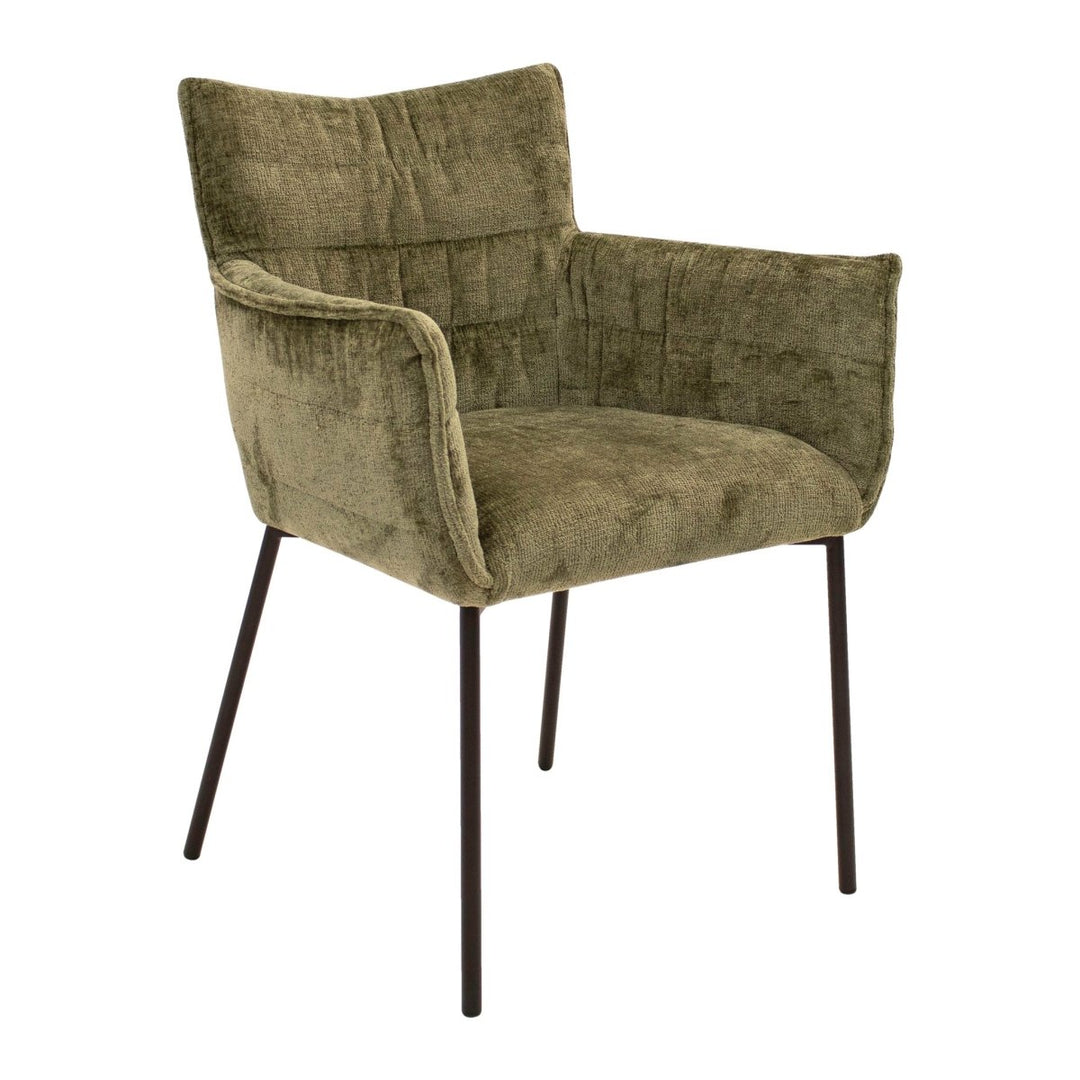 Chaise de salle à manger design moderne et confortable vert | GOOS - Designix