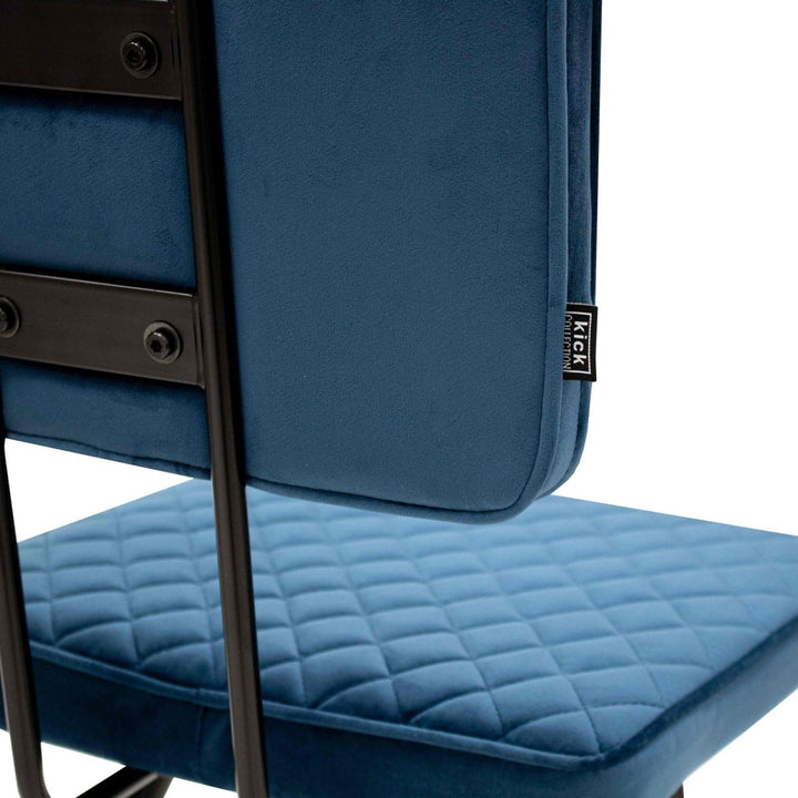 Chaise De Salle À Manger En Velours Bleu Foncé Luxe Confort Moderne | NOVA - Designix