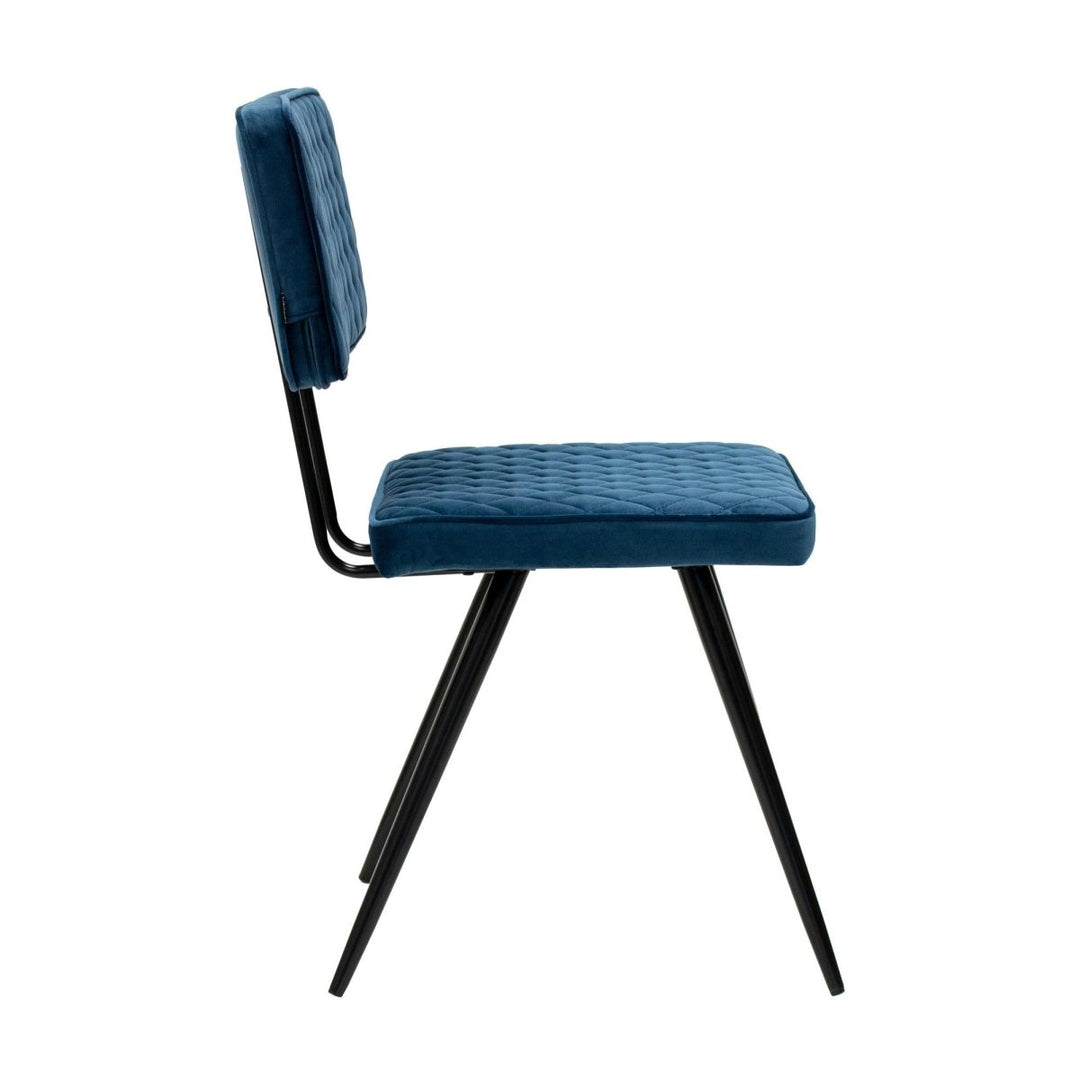 Chaise De Salle À Manger En Velours Bleu Foncé Luxe Confort Moderne | NOVA - Designix