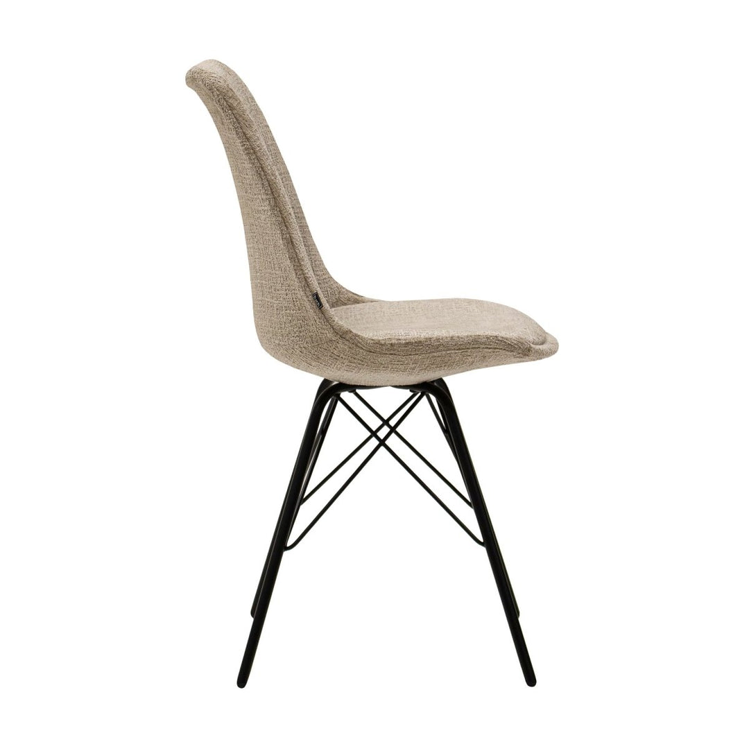 Chaise de Salle à Manger en Velours Doux Beige | Vyra - Designix