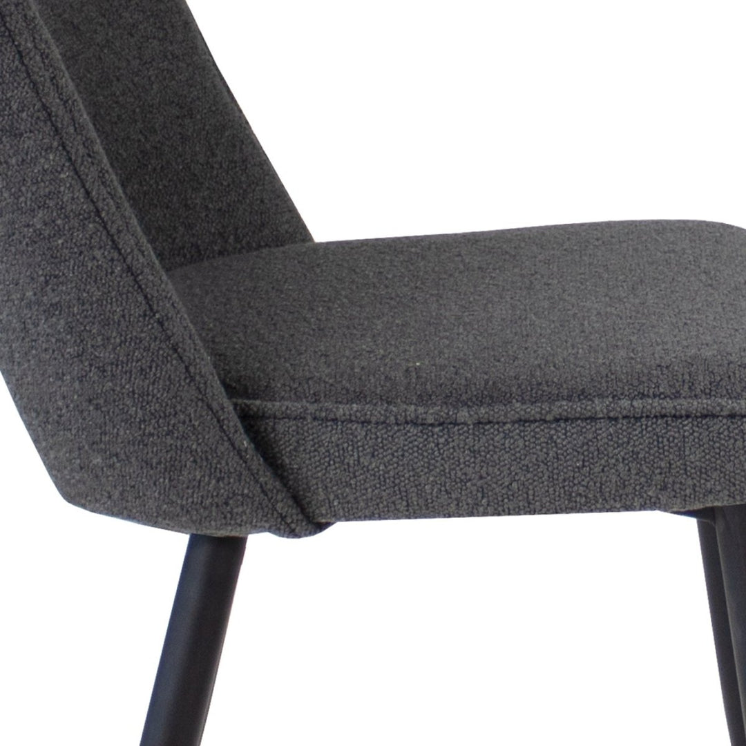 Chaise De Salle À Manger Gris Foncé Moderne Bouclé Confortable | AURA - Designix