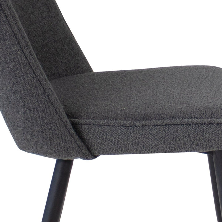 Chaise De Salle À Manger Gris Foncé Moderne Bouclé Confortable | AURA - Designix