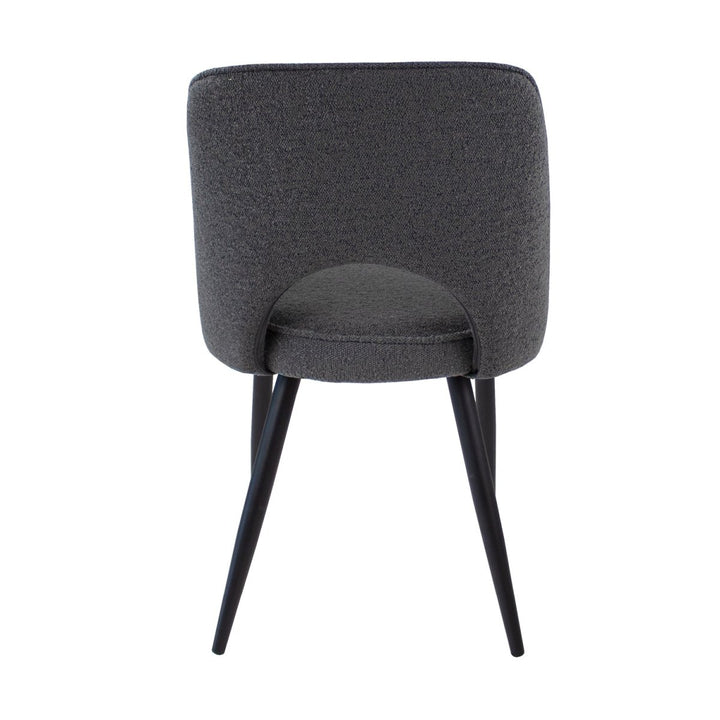 Chaise De Salle À Manger Gris Foncé Moderne Bouclé Confortable | AURA - Designix
