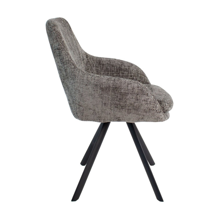 Chaise de Salle à Manger Grise Chenille | LUMA - Designix