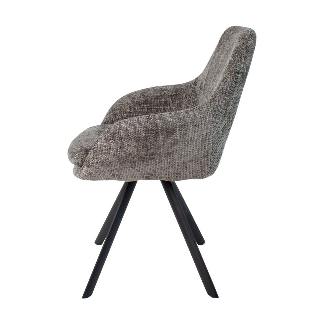 Chaise de Salle à Manger Grise Chenille | LUMA - Designix