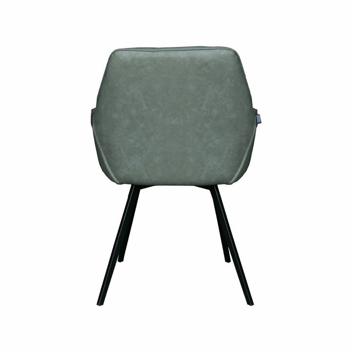 Chaise de salle à manger Karl Vert PU cuir et métal | NOVA - Designix