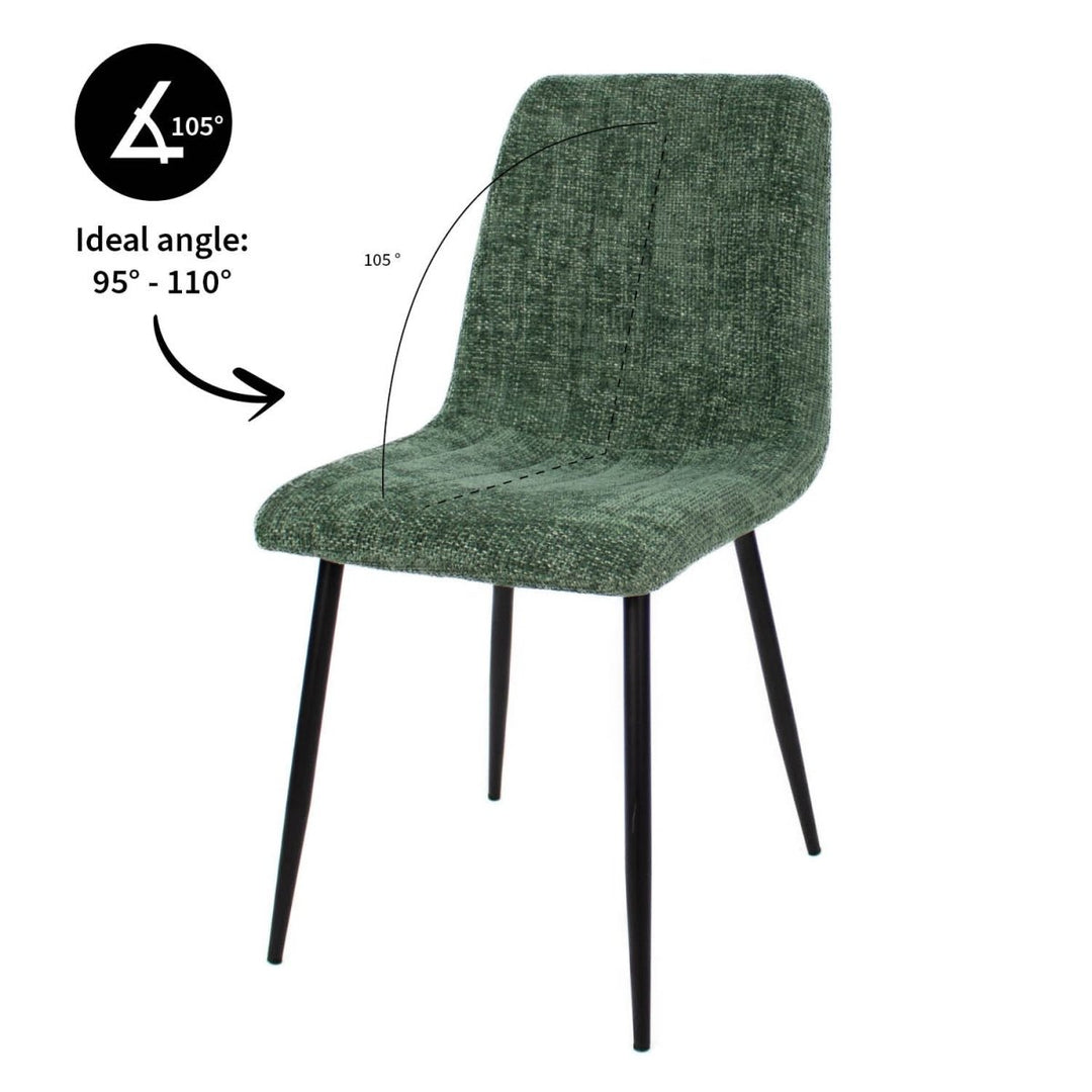 Chaise de Salle à Manger Moderne Confort Chenille | DENA - Designix