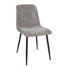 Chaise de salle à manger moderne en chenille gris | NOVA