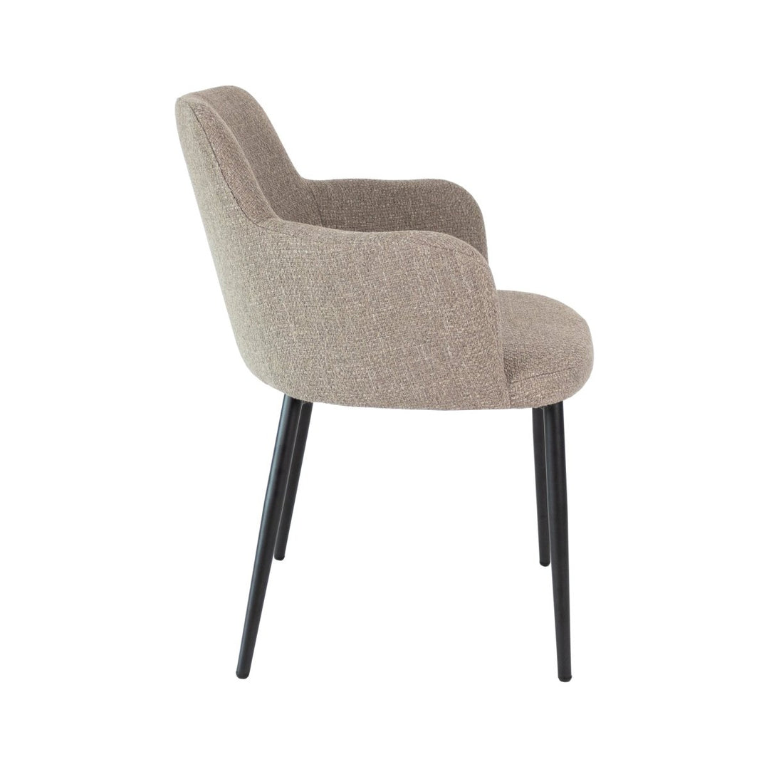Chaise De Salle À Manger Moderne En Tissu Gris Texturé | NOVA - Designix