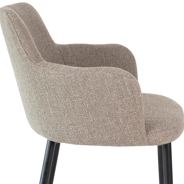 Chaise De Salle À Manger Moderne En Tissu Gris Texturé | NOVA - Designix
