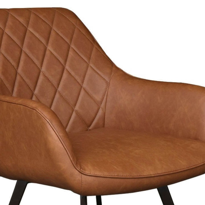 Chaise De Salle À Manger PU Cuir Cognac Confort | LUXA - Designix