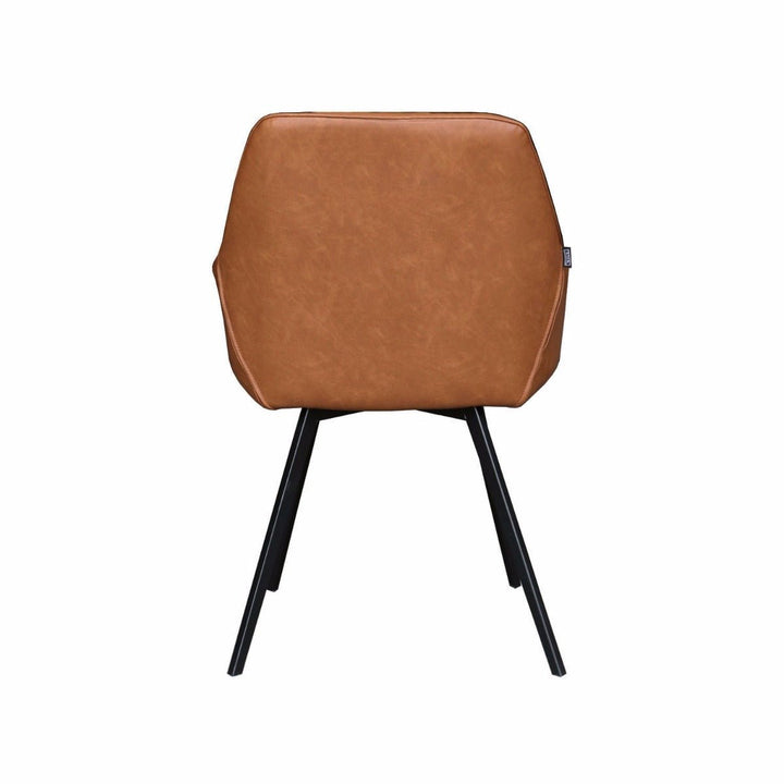 Chaise De Salle À Manger PU Cuir Cognac Confort | LUXA - Designix