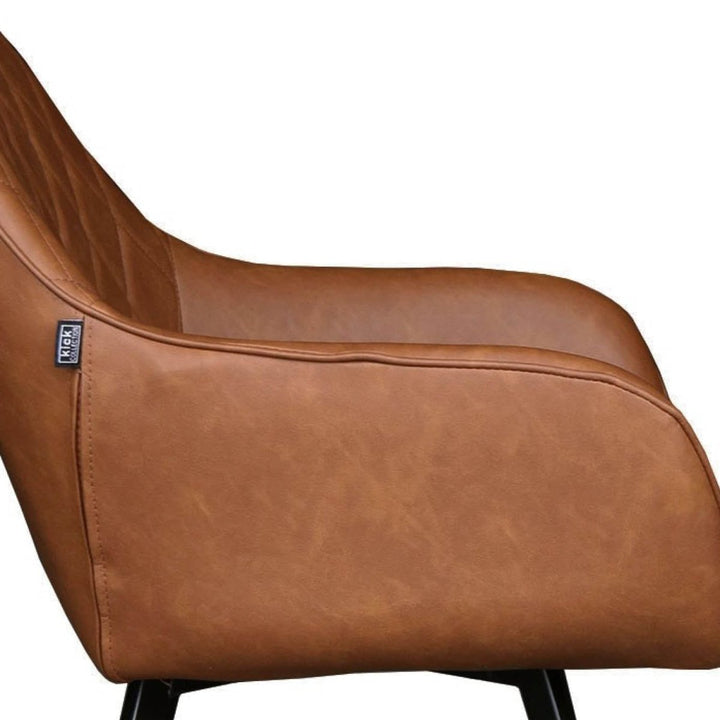 Chaise De Salle À Manger PU Cuir Cognac Confort | LUXA - Designix