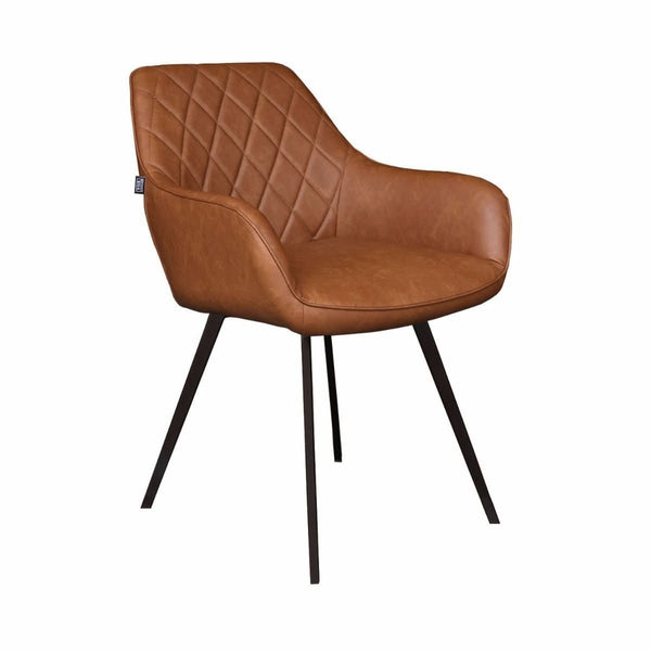 Chaise De Salle À Manger PU Cuir Cognac Confort | LUXA